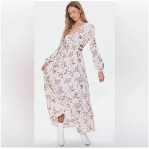 Forever 21 White Floral Maxi Dress